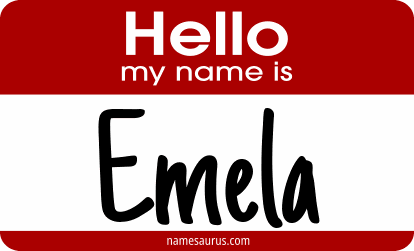 Hello my name is Emela png download