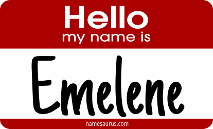 Hello my name is Emelene png download