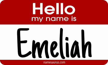 Hello my name is Emeliah png download