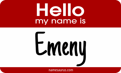 Hello my name is Emeny png download