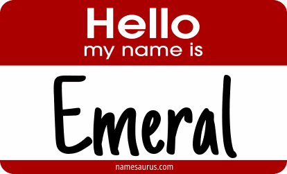 Hello my name is Emeral png download