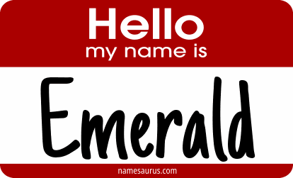 Hello my name is Emerald png download