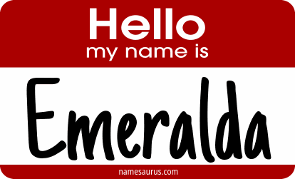 Hello my name is Emeralda png download