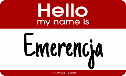 Hello my name is Emerencja png download