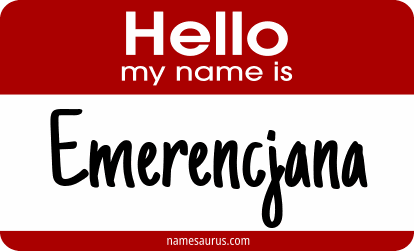 Hello my name is Emerencjana png download