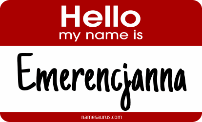 Hello my name is Emerencjanna png download