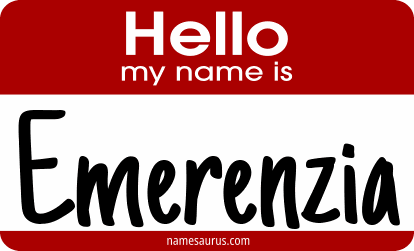 Hello my name is Emerenzia png download