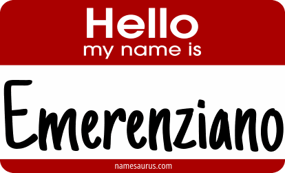 Hello my name is Emerenziano png download