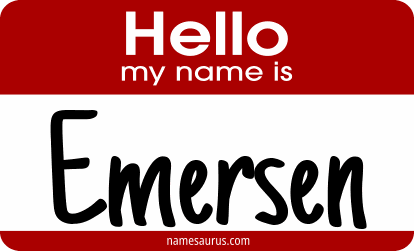 Hello my name is Emersen png download