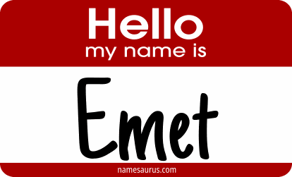 Hello my name is Emet png download