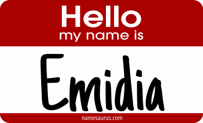 Hello my name is Emidia png download
