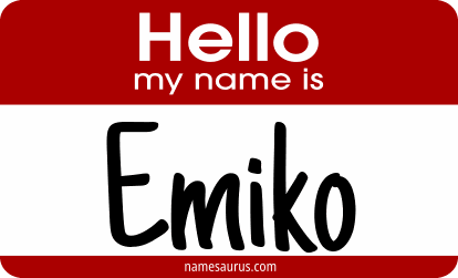 Hello my name is Emiko png download