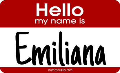 Hello my name is Emiliana png download
