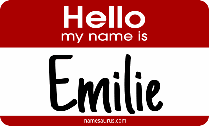 Hello my name is Emilie png download