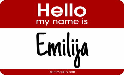 Hello my name is Emilija png download