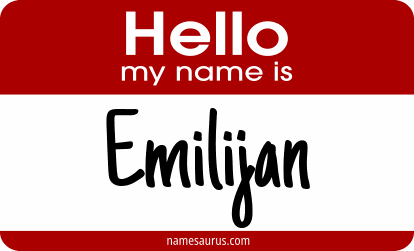 Hello my name is Emilijan png download