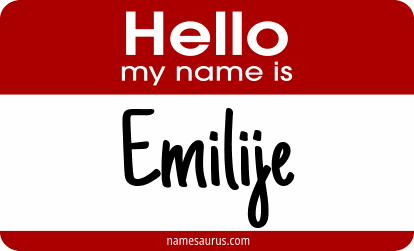 Hello my name is Emilije png download