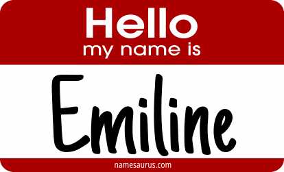 Hello my name is Emiline png download