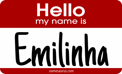 Hello my name is Emilinha png download