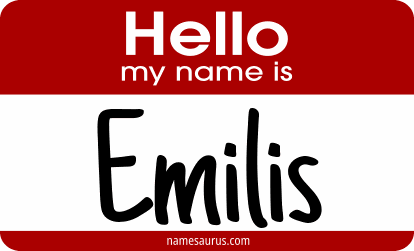 Hello my name is Emilis png download