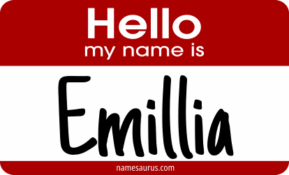 Hello my name is Emillia png download