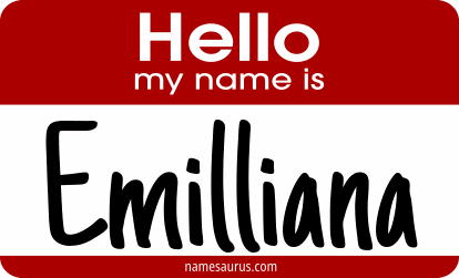 Hello my name is Emilliana png download