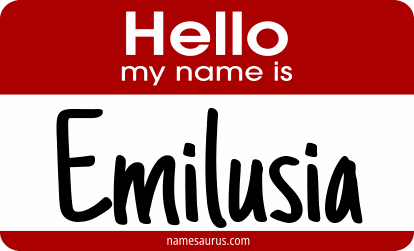 Hello my name is Emilusia png download