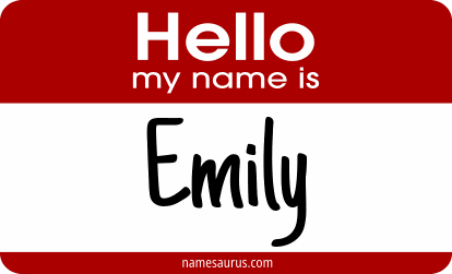 Hello my name is Emily png download