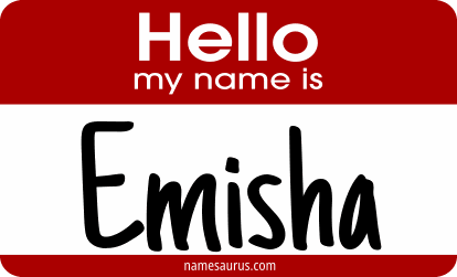 Hello my name is Emisha png download