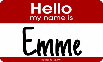 Hello my name is Emme png download