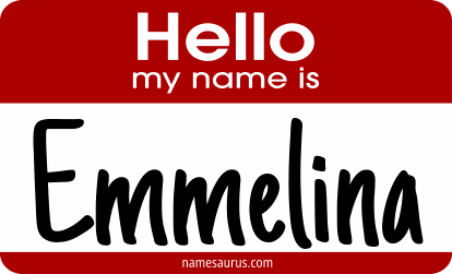 Hello my name is Emmelina png download