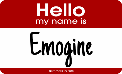 Hello my name is Emogine png download