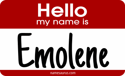 Hello my name is Emolene png download
