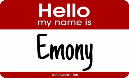 Hello my name is Emony png download