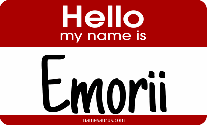 Hello my name is Emorii png download