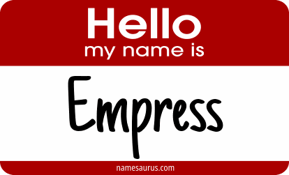 Hello my name is Empress png download