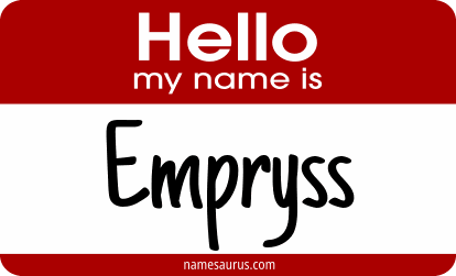 Hello my name is Empryss png download