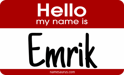 Hello my name is Emrik png download