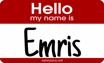 Hello my name is Emris png download