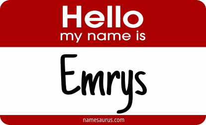 Hello my name is Emrys png download