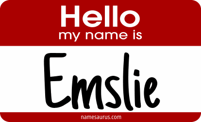 Hello my name is Emslie png download