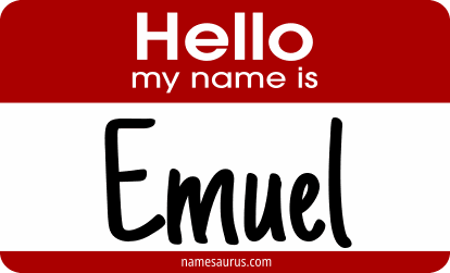 Hello my name is Emuel png download