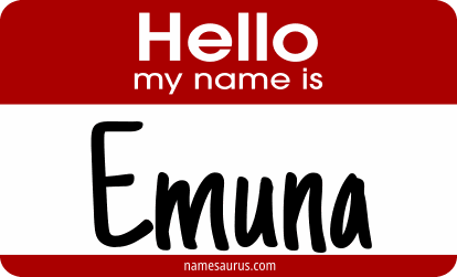 Hello my name is Emuna png download