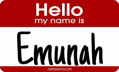 Hello my name is Emunah png download