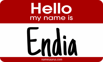 Hello my name is Endia png download