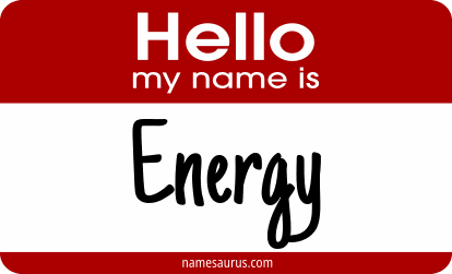 Hello my name is Energy png download