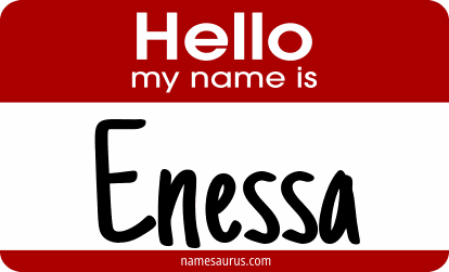Hello my name is Enessa png download