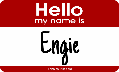 Hello my name is Engie png download