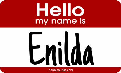 Hello my name is Enilda png download