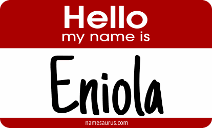 Hello my name is Eniola png download